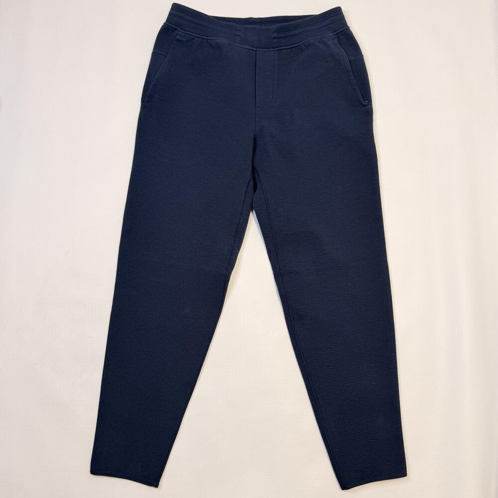 Lululemon Textured Spacer Pants Mens Medium Blue Knit Tapered Joggers LM5AV3S